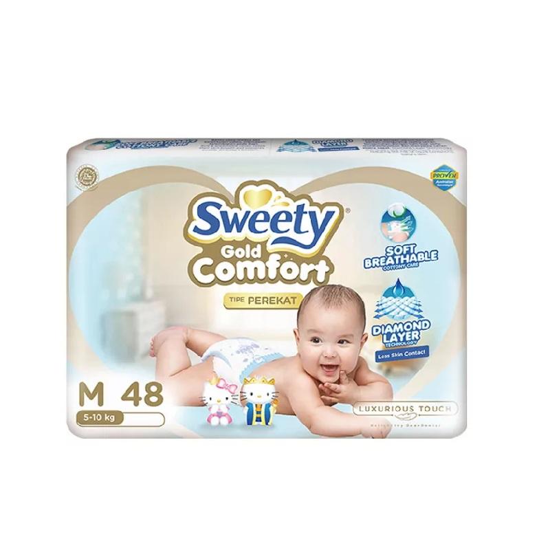 Sweety Popok Bayi Comfort Gold Tape - M 48